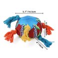thumbnail image 3 of Pet Dogs Snuffle Ball With Interactive Bite Resistant Rope Squeak Toys Pet Accessories For Medium Large Dogs (14.5 x 10.5cm), 3 of 8