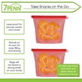 thumbnail image 5 of 7Penn Silicone Food Storage Bag 1000mL - 2pk Red 8 x 6.25in Reusable Food Bags, 5 of 7