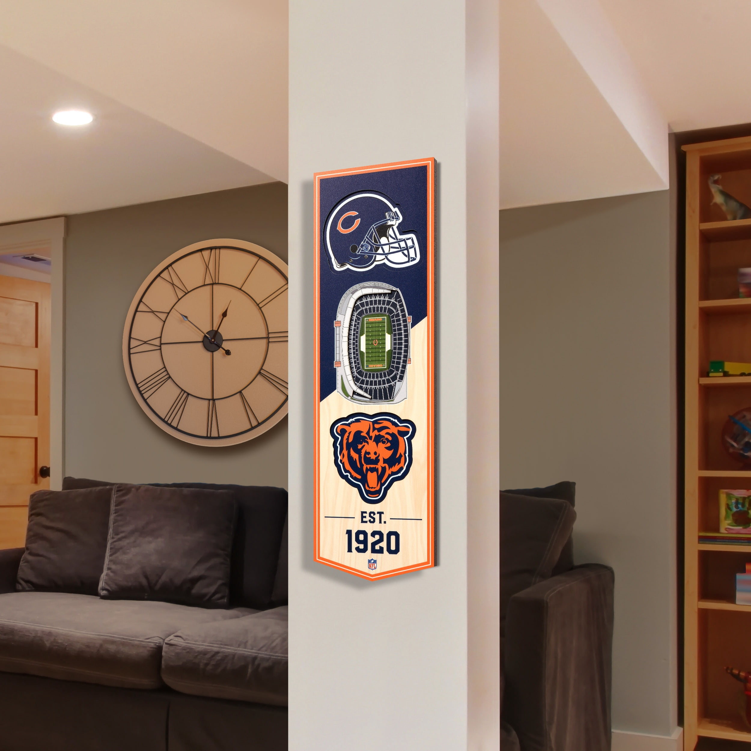 Bears 6'' x 19'' 3D StadiumView Banner