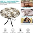 thumbnail image 3 of Round Tablecloth Stretch Round Fitted Tablecloth with Elastic Spandex Table Cloth Round Cover Washable Dining Table Protector for Indoor Outdoor Round Dining Table, 3 of 6
