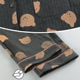 thumbnail image 4 of Pyjama Femme Printemps et Automne Coton Manches Longues Cardigan Été Fin Ensemble Ménager, 4 of 6