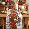 thumbnail image 4 of Red Gnomes Christmas Cotton Linen Table Runner for Dining Kitchen, Snowflake Xmas Tree Gifts Winter Wooden Wedding Outdoor Party Tablerunners Decor, Dresser Scarf Coffee Tablecloth Runners 13"x90", 4 of 9