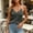 Gray, variant on Women's Solid Color V Neck Sleeveless Top Pineapple Grid Lace Trim Adjustable Spaghetti Strap Camisole White