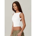 thumbnail image 5 of Women Summer Backless Tank Tops Spring Casual Basic Cute 2026 Sleeveless Shirt Vacation Outfit White M, 5 of 8