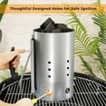 thumbnail image 5 of Démarreur de Cheminée à Charbon Efficace, Poignée Résistante à la Chaleur Offre Protection, Acier Zincé pour Performance Sans Rouille, Multifonctionnel pour Barbecue, Camping et Fours à Pizza, 5 of 5