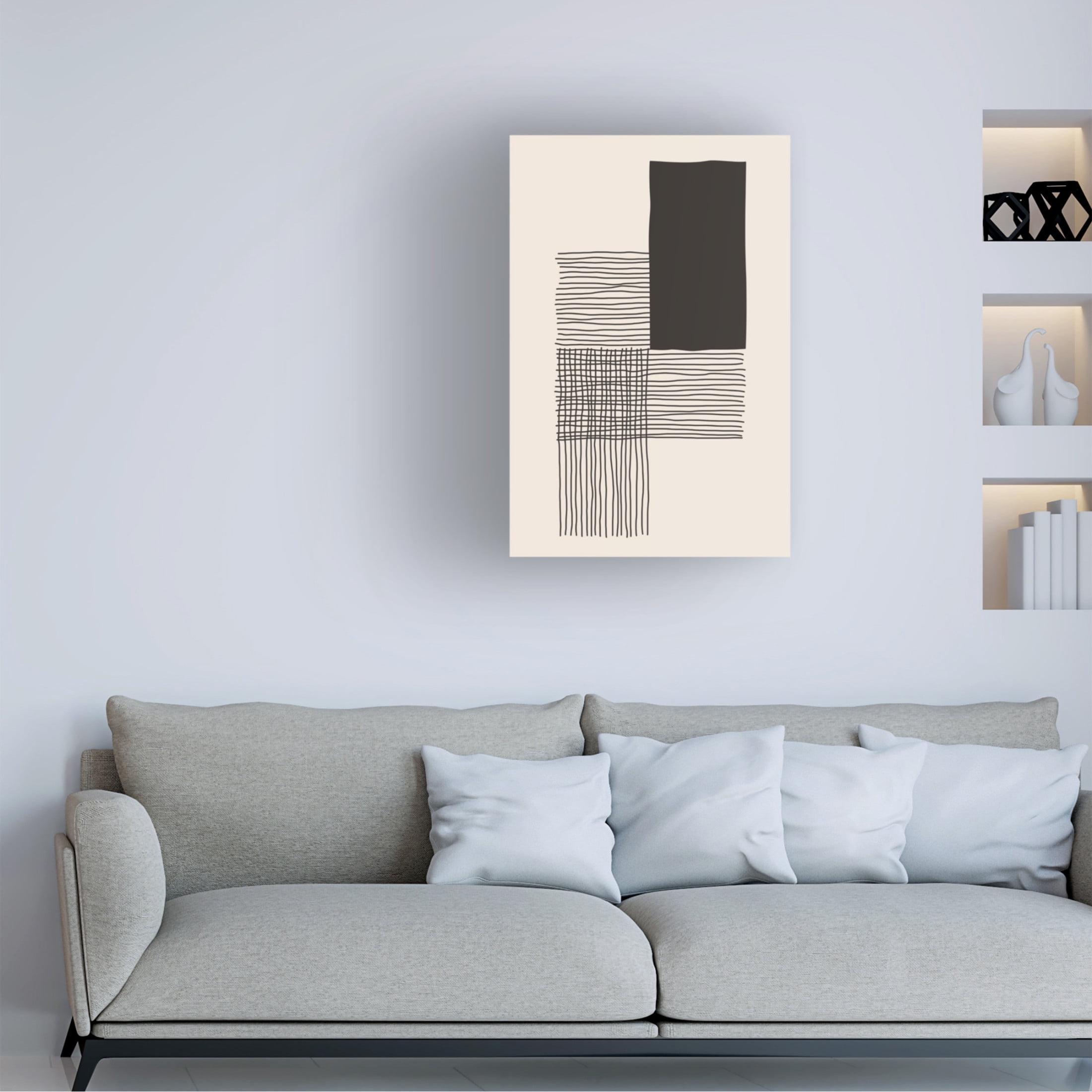 Trademark Fine Art jay stanley Dark Minimalism Series 4 Canvas Wall Art