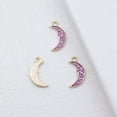 thumbnail image 6 of HOOUN 100 Pcs Multicolor Alloy Enamel Moon Charms Pendant 17X9MM Diy Making D20167-Blue, 6 of 8