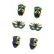 thumbnail image 5 of Juego de 6 Pendientes con Máscara de Carnaval Fernando Coloridos para Halloween Bodas Vacaciones Estilo A, 5 of 8