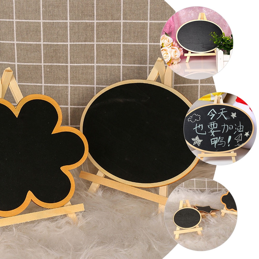 TITINICE 5-Piece Vintage Desktop Mini Chalkboard Signs Table Place Cards for Wedding Party Food Labels and Home Craft Decor