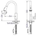 thumbnail image 5 of ALFI ABKF3889-PC Square Gooseneck Pull Down Kitchen Faucet, Polished Chrome, 5 of 5