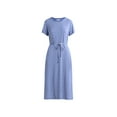 thumbnail image 4 of Time and Tru Women's and Women's Plus Belted Dress with Short Sleeves, Sizes XS-4X, 4 of 4