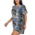 thumbnail image 2 of Kdxio Video Game Print Pajamas Sets for Women Short-Sleeved Pjs with Lounge Shorts Two Piece Sleepwear S-4XL, 2 of 9