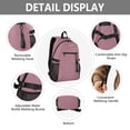 thumbnail image 4 of JIALIOU 14" Laptop Backpack Waterproof Airline Approved Stylish Casual Daypack for Travel Business College Work, Dusty Rose, 4 of 8