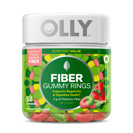 OLLY Fiber Gummy Rings Supplement, 52 Count