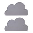 thumbnail image 1 of 2 manteles individuales para niños, manteles individuales de silicona con forma de nube, manteles individuales antideslizantes para bebés pequeños, manteles individuales reutilizables, gris, 1 of 5