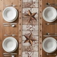 thumbnail image 4 of Table Runner 72 Inches Long for Kitchen Dining, Vintage Texas Star Wooden Dresser Scarf Farmhouse, Dining Table Decorations for Wedding/Parties, Farmhouse Berry Country 18 x 72 In, 4 of 8