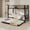 Black with Trundle, variant on Twin Over Twin Bunk Bed, Metal Bunk Bed Frame with Built-In Ladder & Full Length Guardrail, Can be Convertible 2 Beds for Teens Adults, No Box Spring Needed, Black