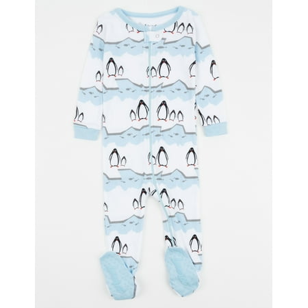 

Leveret Kids Footed Cotton Pajama Penguin 3 Year