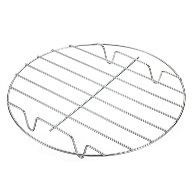 Rejilla de cocina redonda Uxcell de 9.1" de diámetro de acero inoxidable de 1.2" de altura para cocinar, plateada