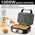MONXOOK Extra Deep Belgian Waffle Maker, 2Slice NonStick Waffle Iron with 5 Browning Knob