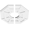 thumbnail image 2 of 14"OD x 4"ID x 4 3/4"C x 1"P Logan Architectural Grade PVC Contemporary Ceiling Medallion, Two Piece, 2 of 11