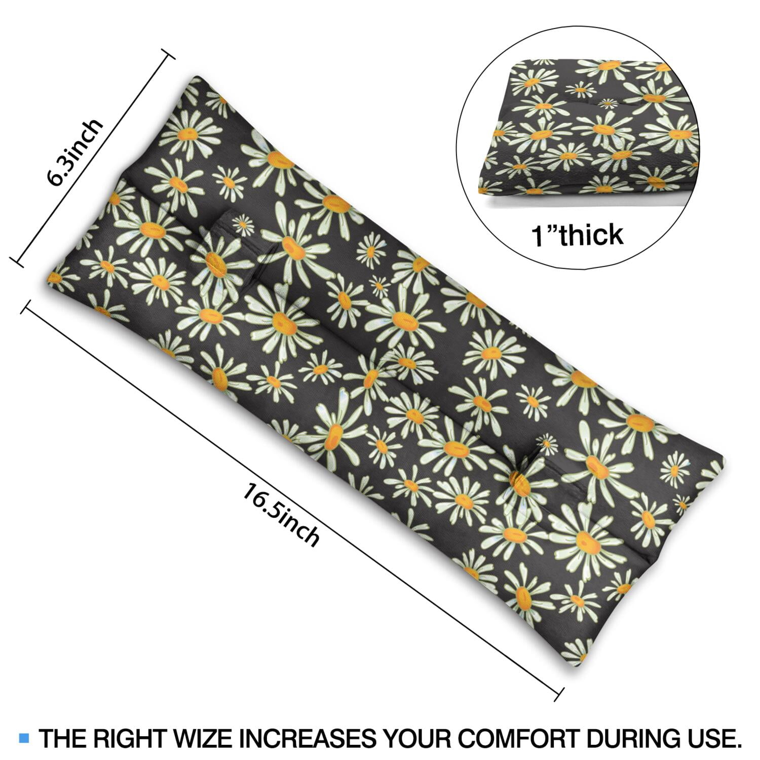 Floral Daisy Pattern Post Surgery Seatbelt Pillow - Vintage Mastectomy Cushion for Car - Cute Pressure Relief Pad for Breast Surgery Recovery