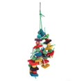 thumbnail image 1 of Parakeet Chewing Toy Multicolored Natural Wooden Blocks Toy for Macaws Pet BirdsString, 1 of 1