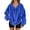 BG33_Blue, variant on Fuzzy Flannel Sweatshirt for Women Fluffy Pullover Sweaters Long Sleeve Oversized V Neck Sweatshirt Hot Pink M