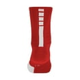 thumbnail image 5 of Nike Elite Crew Sock Red | White L, 5 of 5