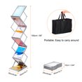 thumbnail image 2 of Foldable Aluminum Magazine Display Racks 6 Layers A4 Brochure Stand Catalog Literature Rack with Oxford Bag, 2 of 8