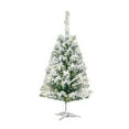 thumbnail image 2 of Byujiro Small Christmas Tree with Lights LED Christmas Tree Hinged Spruce Artificial Holiday Christmas Tree for Home Office and Xmas Party Decoration Flocked Christmas Tree Christmas Decorations, 2 of 5