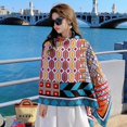 thumbnail image 1 of Nvzi Bufanda de moda Bufanda con estampado floral Bufandas ligeras Primavera Verano,G, 1 of 2