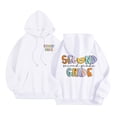 thumbnail image 2 of Women's Hoodies Sweatshirts Teacher Hoodies For Women First Day Back To School Sweatshirt with Pockets Long Sleeve Graphic Pullover White L, 2 of 6