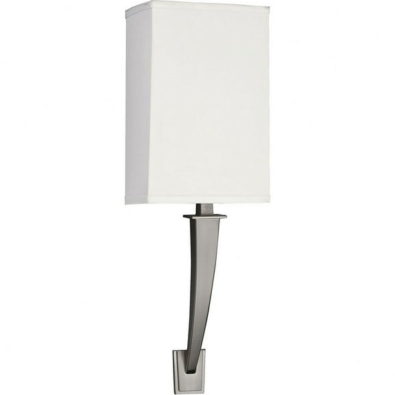 AFX Sheridan 19-inch Satin Nickel LED Wall Sconce, Linen Acrylic Shade