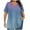 Purple2, variant on fatyb Plus Size Tops for Women Criss Cross V Neck Tshirts Gradient Short Sleeve Casual Loose Blouses Tee