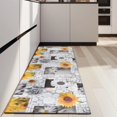 thumbnail image 4 of White Gray Photo Frame Daisy Sunflower Pattern Kitchen Rug Mat,Kitchen Runner Rugs Non Skid Washable,Decorative Kitchen Floor Mats for Kitchen,Sink,Laundry,17"X47", 4 of 5