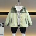 thumbnail image 5 of Zanarzt Boys Zip Up Jacket Toddler Baby Boy Girl Rain Jacket Cute Dinosaur Cartoon Raincoat Hoodie Kids Coat Fall Spring School Outfit Green,4-5 Years, 5 of 5