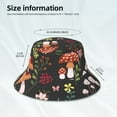 thumbnail image 3 of Xecao Mushroom With Snails Print Men and Women Night Reflective Hat Runner Cap Visor Bucket Hat Boonie Cap, 3 of 6
