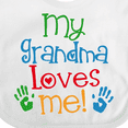 thumbnail image 4 of Inktastic My Grandma Loves Me Boys or Girls Baby Bib, 4 of 4