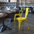 thumbnail image 2 of Bowery Hill Metal Dining Chair in Distressed Yellow, 2 of 8