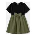 thumbnail image 2 of PatPat Baby Girl Clothes Mommy and Me Family Matching Outfits Short-sleeve Dresses for Baby, Black & Green, 2 of 5