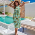 thumbnail image 5 of Yuyamidu Palm Tree Sarong Wraps for Women Hawaiian Flower Semi-Sheer Swimsuit Coverup Comfortable Bikini Swimsuit Cover Ups Lightweight Chiffon Beach Cover Ups for Women, 5 of 7