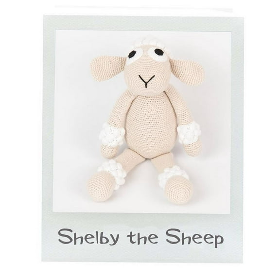 Cuddoll Sheep Stuffed 100% Organic Cotton Amigurumi Animal Yarn Knit USA Handmade 15-inch Perfect Occasion Gift for Newborn Babies on Easter