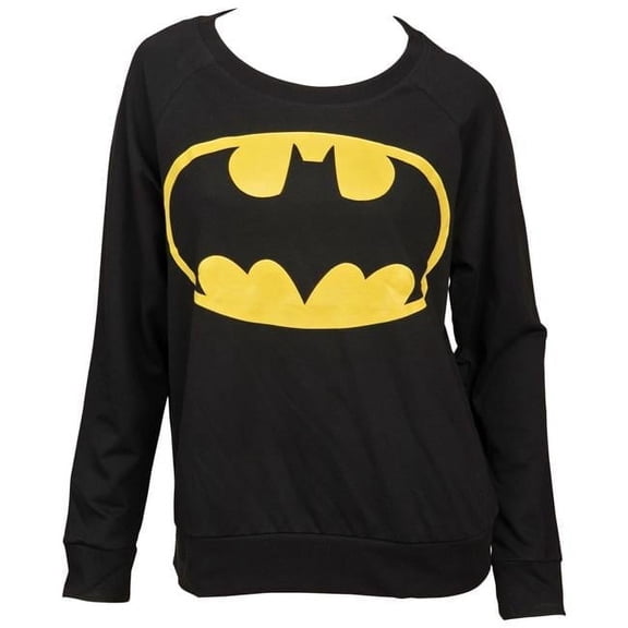DC Comics  Classic Symbol Womens Sweatshirt, Black - Small