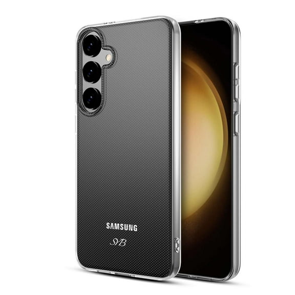 SYB Case for Samsung Galaxy S24, Slim Shockproof Protective Glossy Transparent Skin Cover (Clear)