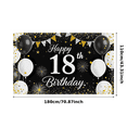 thumbnail image 3 of Happy 18th Birthday Banner with Fireworks Balloons and Bunting Background Party Decorations for Birthday Celebrations Party Supplies Photography Props Photo Backdrop Decor, 3 of 8