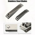 thumbnail image 4 of Unique Bargains 2 Pcs Nail Clippers Portable Nail Clipper Kit for Nail Care Gray Stainless Steel, 4 of 7