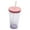 Red, variant on Luphy Reusable Plastic Cup with Lid and Straw Classic Acrylic Flat Glass-White,Transparent Water Cup