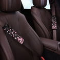 thumbnail image 3 of Renewold Car Seat Belt Pads Cover Shoulder Strap Covers Harness Pad Auto Decor Accessories Universal Fit Most Cars, 2 Pack, Cherry Blossom Pink, 3 of 6