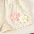 thumbnail image 4 of Baby Girl Clothes Daisy Print Sleeveless Strap Tops and Shorts Set Boho Summer Beach Outfit Y2K, 4 of 6